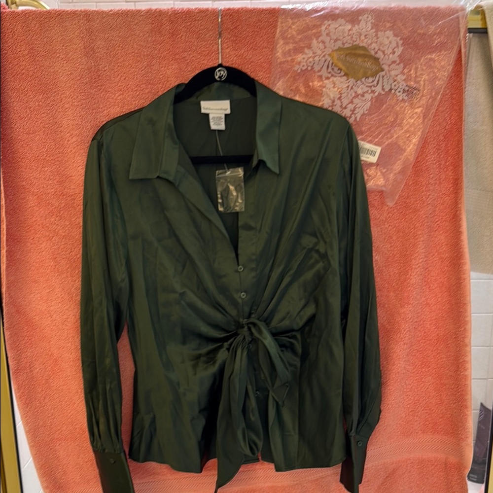 Soft Surroundings Deep Green Blouse